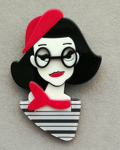 Dame mit halstuch - halstuch, brille