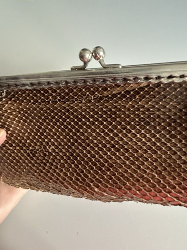 Vintage leder clutch - vintage,